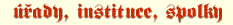 ��ady, instituce, spolky